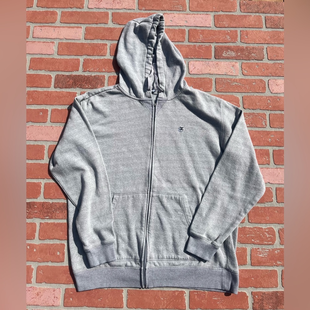 DC Shoes Men’s Zippered Gray Hoodie XL